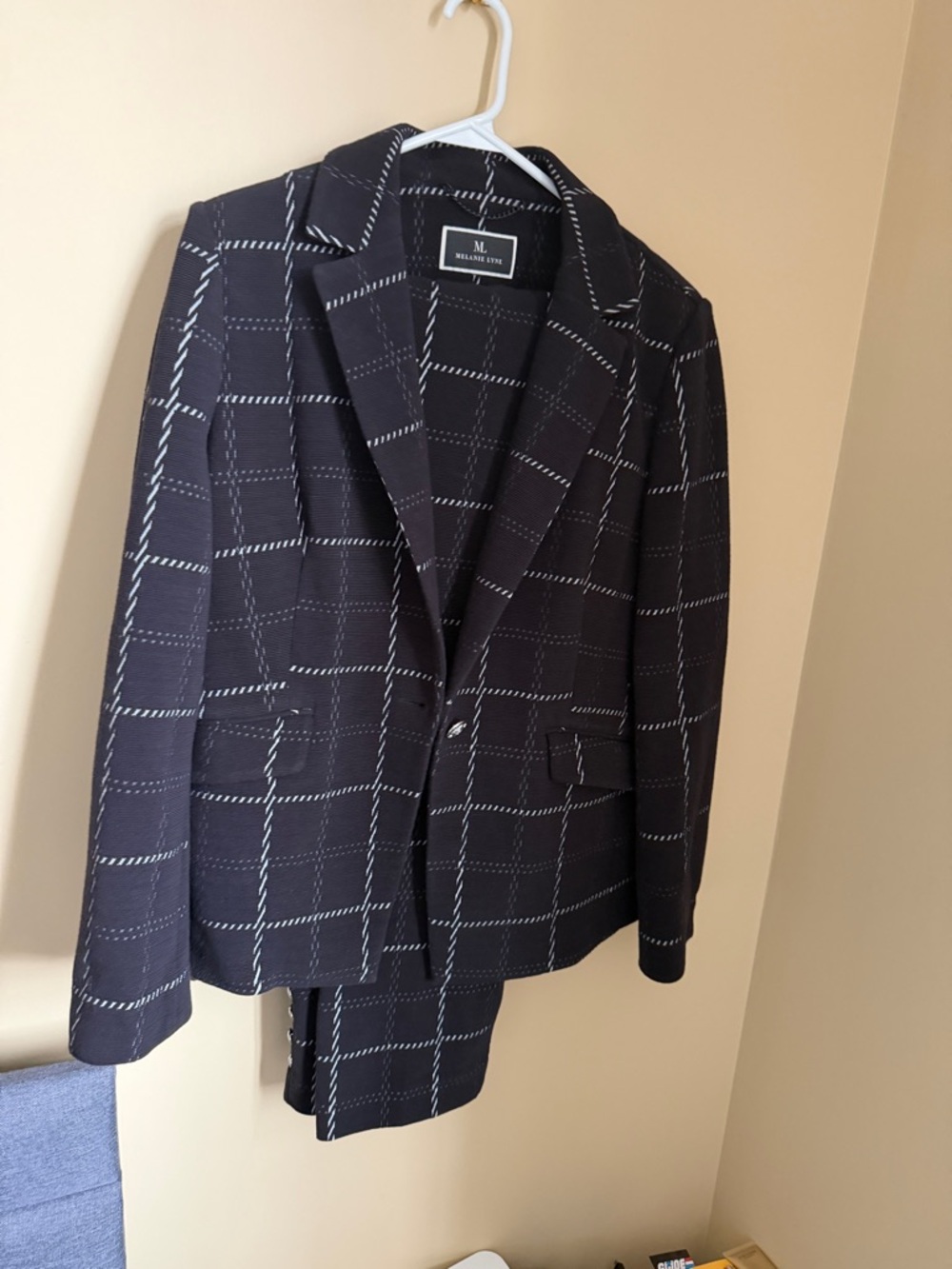 Vintage Style Melanie Lyne Set Blazer Pants Minimalist Office M ( appx)